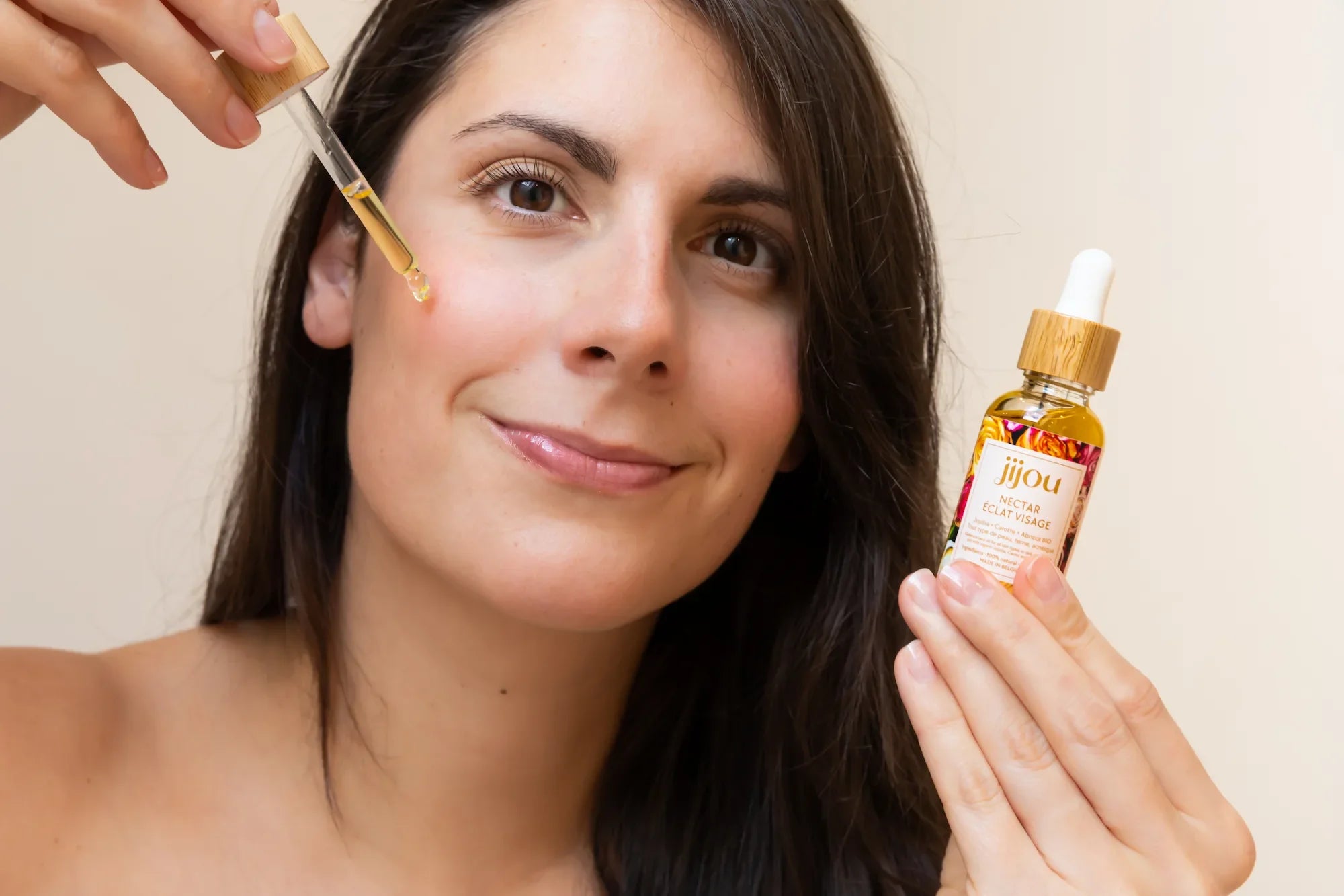 Sérum visage - Huile de soin visage bio teint terne concentré effet bonne mine teint hâlé