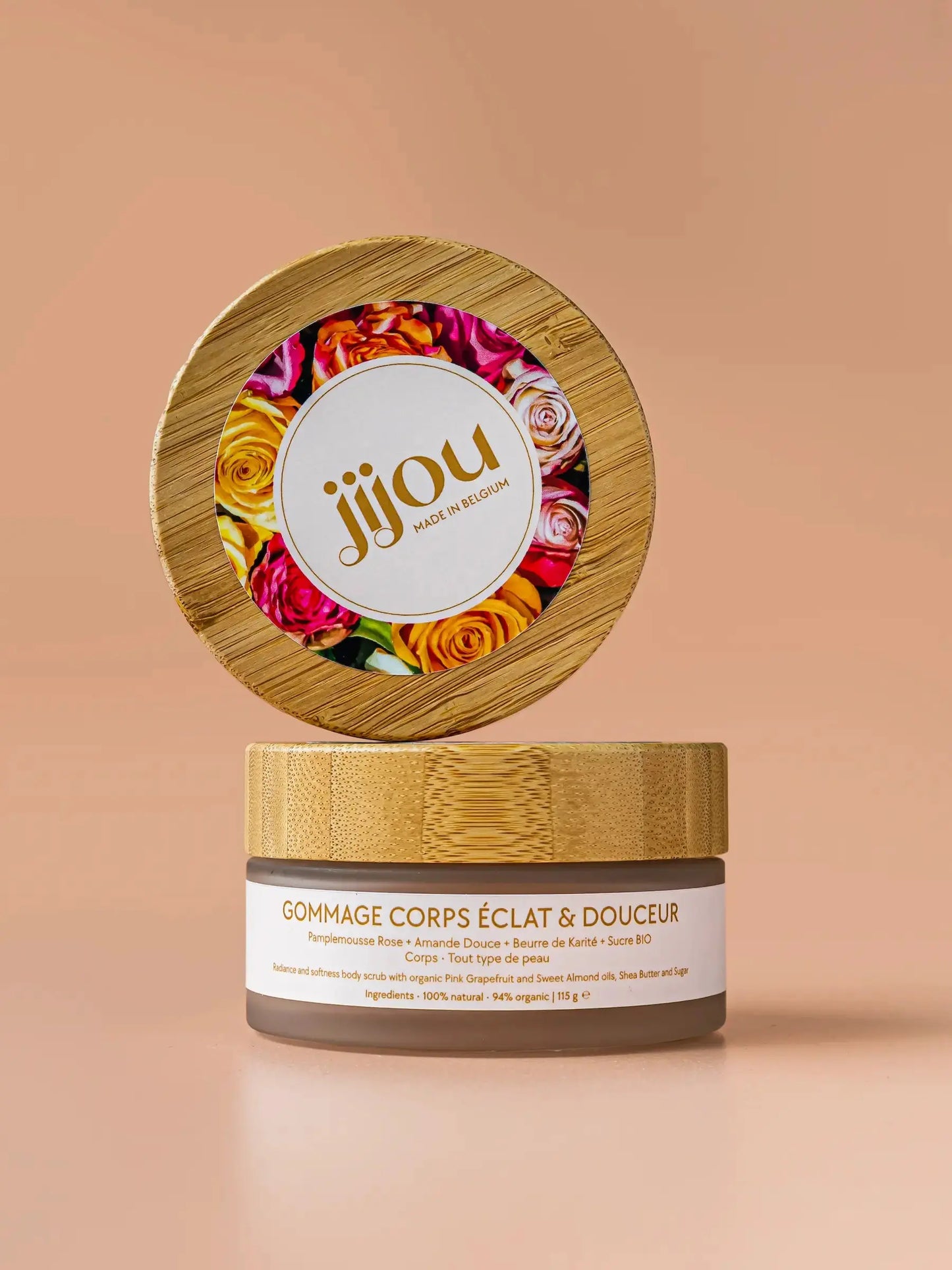Gommage corps naturel bio JIJOU juliette. Natural Cosmetics : exfoliant, scrub Été Indien • Cosmétiques belges