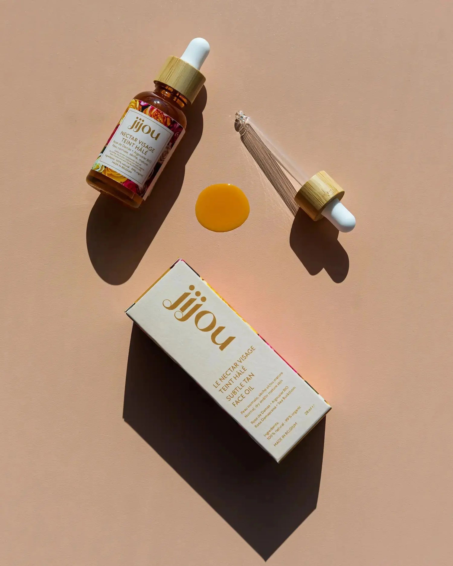 Nectar Teint hâlé anti-age anti-rides Nectar Vitalité Visage JIJOU juliette. Natural Cosmetics : sérum anti-rides pour peau sèche et mature - sérum autobronzant naturel bonne mine