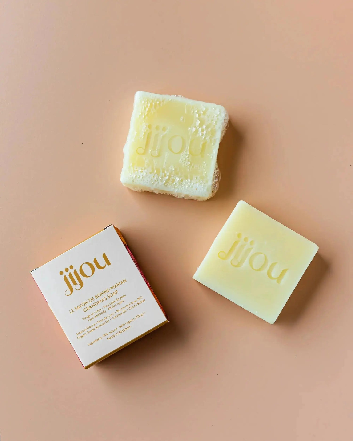 Savon bio naturel | Savon de Bonne-Maman JIJOU juliette. Natural Cosmetics : nettoyant visage corps saponifié à froid | Cosmétiques bio naturels Belgique Luxembourg France