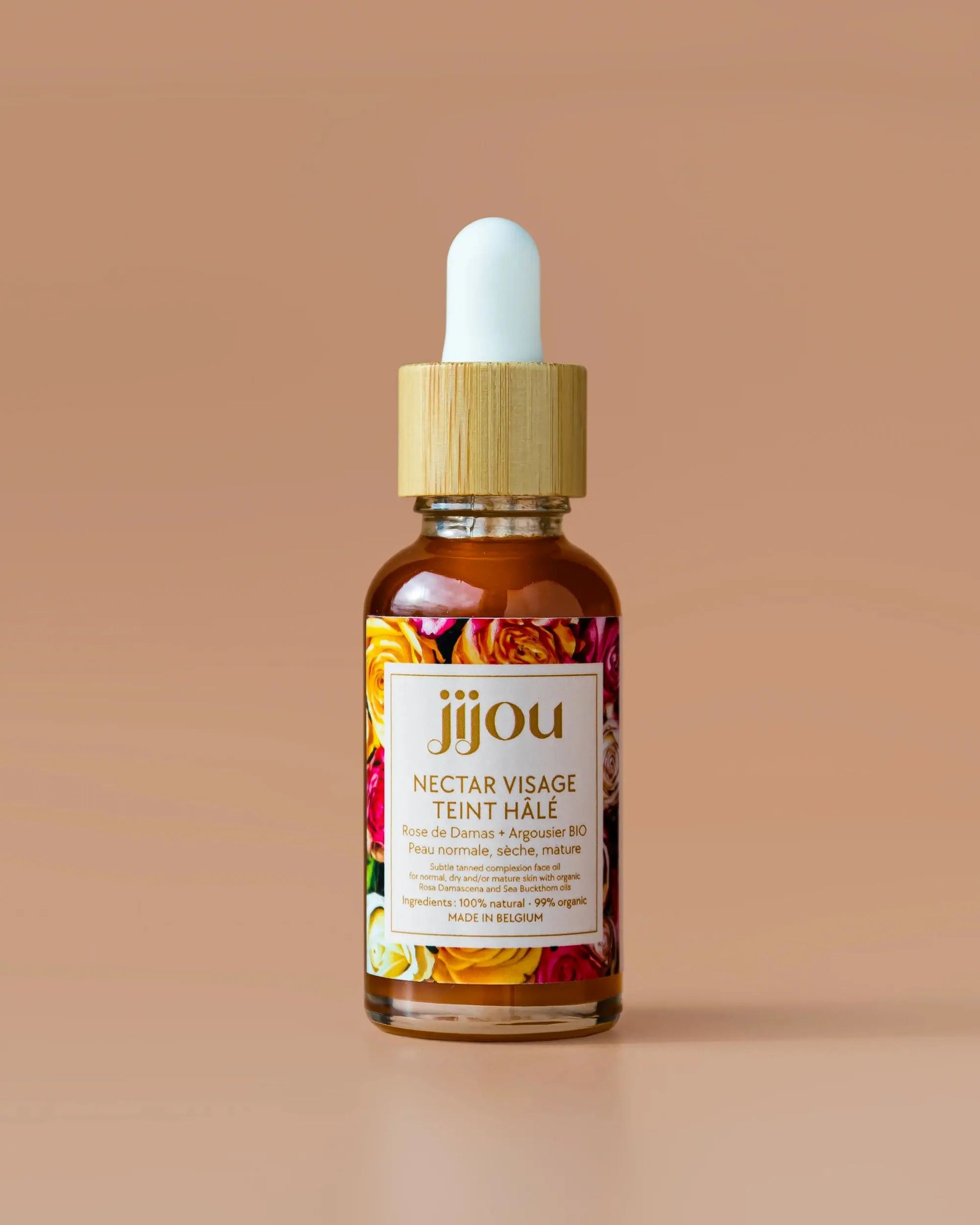 Nectar Teint hâlé anti-age anti-rides Nectar Vitalité Visage JIJOU juliette. Natural Cosmetics : sérum anti-rides pour peau sèche et mature - sérum autobronzant naturel bonne mine