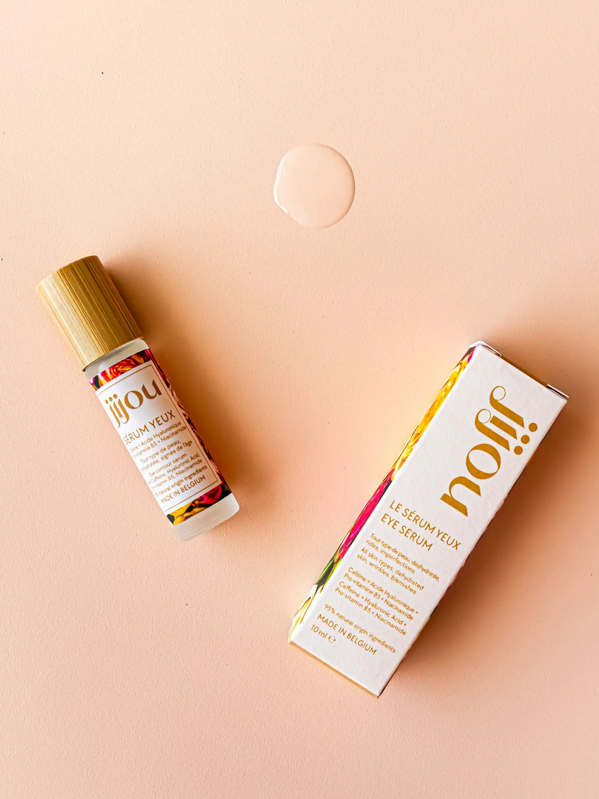 Sérum Yeux à la Cafféine, Acide Hyaluronique, Niacinamide et Panthenol (Pro-vitamine B5) JIJOU®