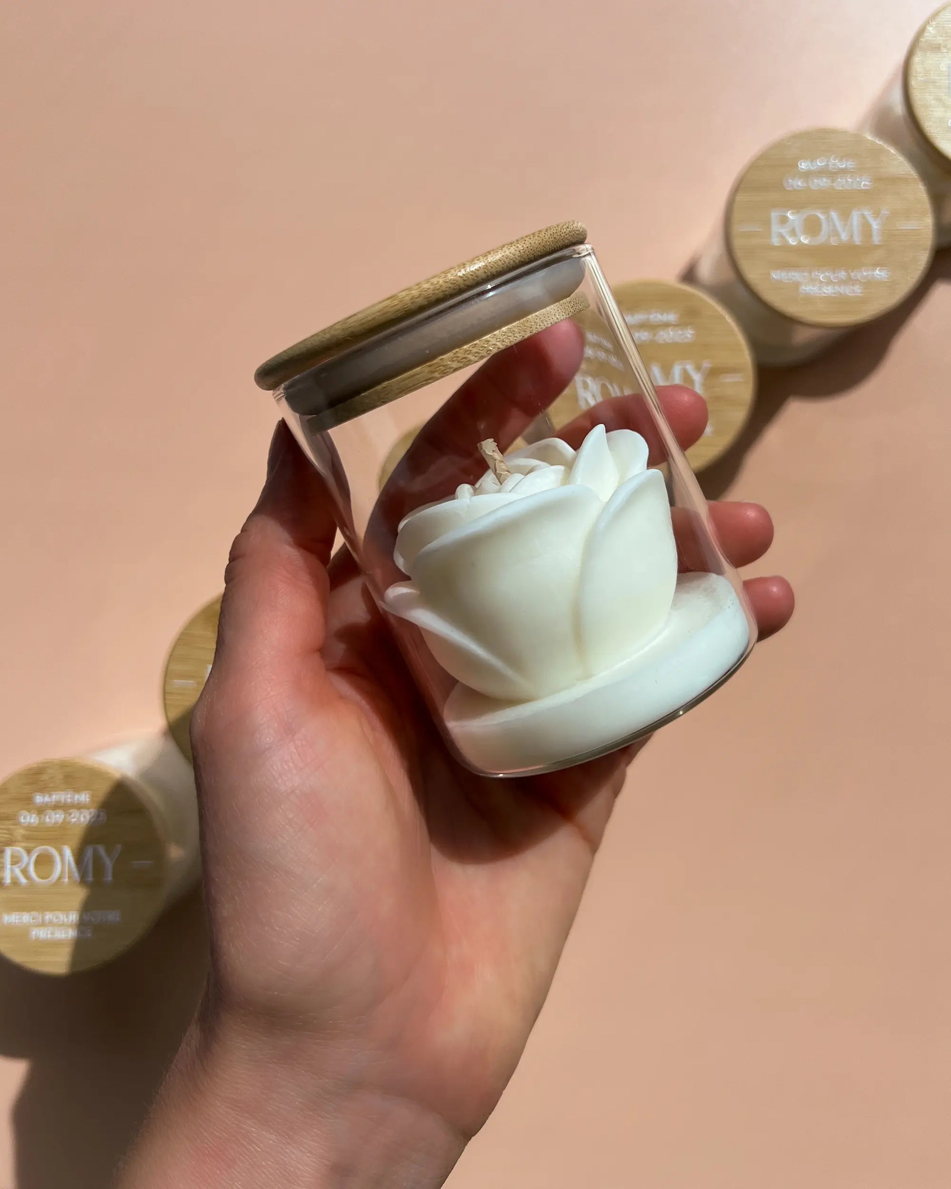 Bougie Parfumée • Fleur de Coton • à personnaliser (mini format) JIJOU®