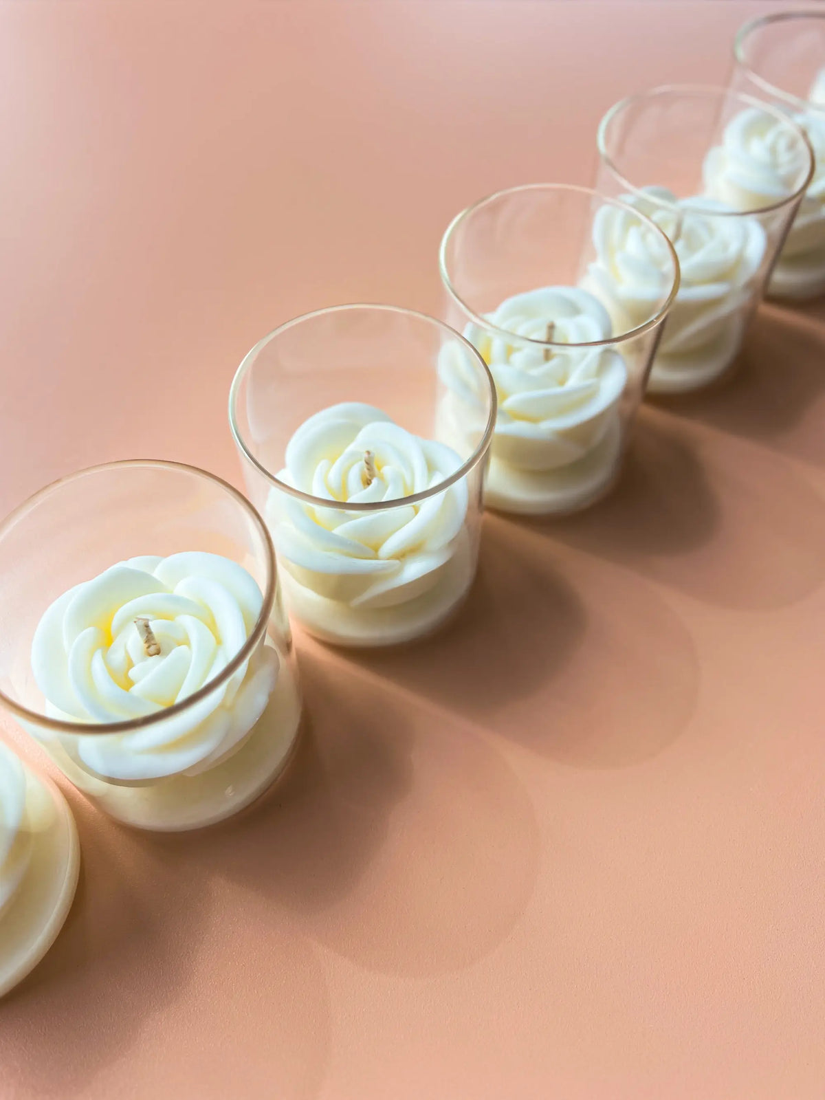 Petite bougie Fleur de Coton en verre et bambou Jijou