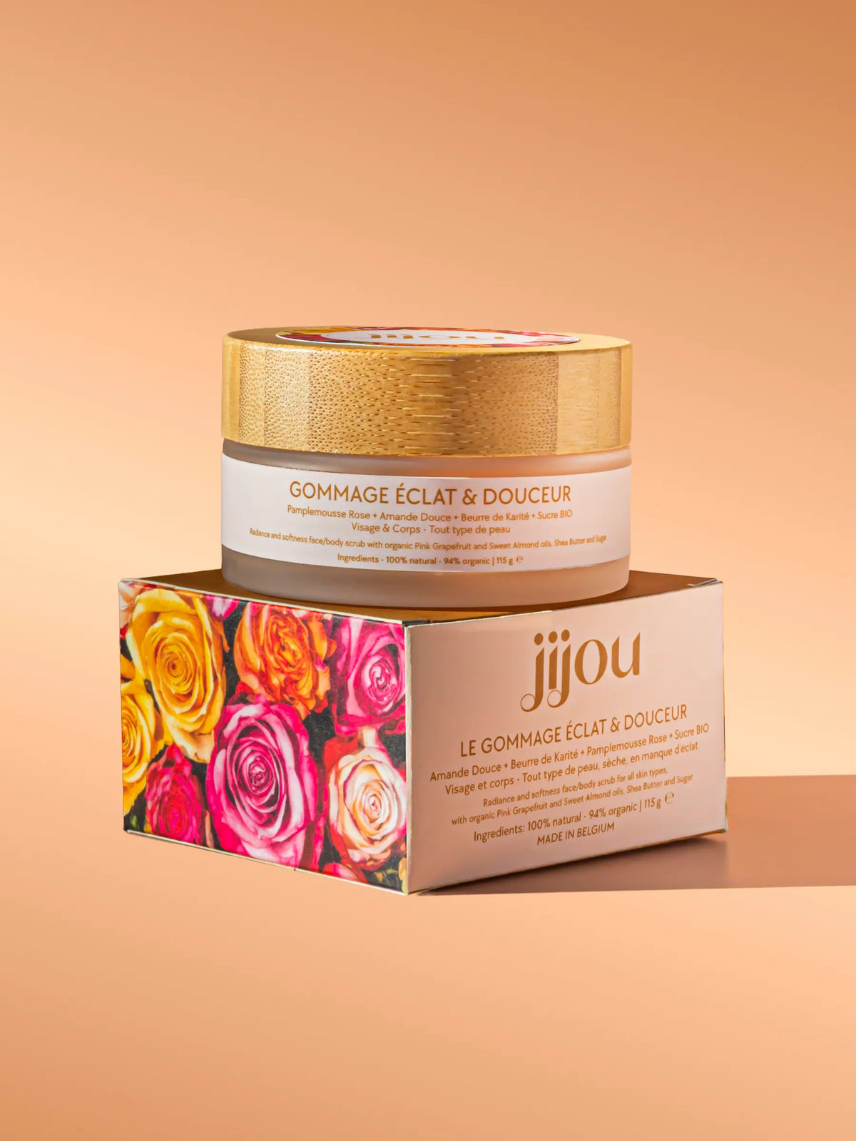 Gommage Éclat et Douceur : gommage visage et corps naturel JIJOU