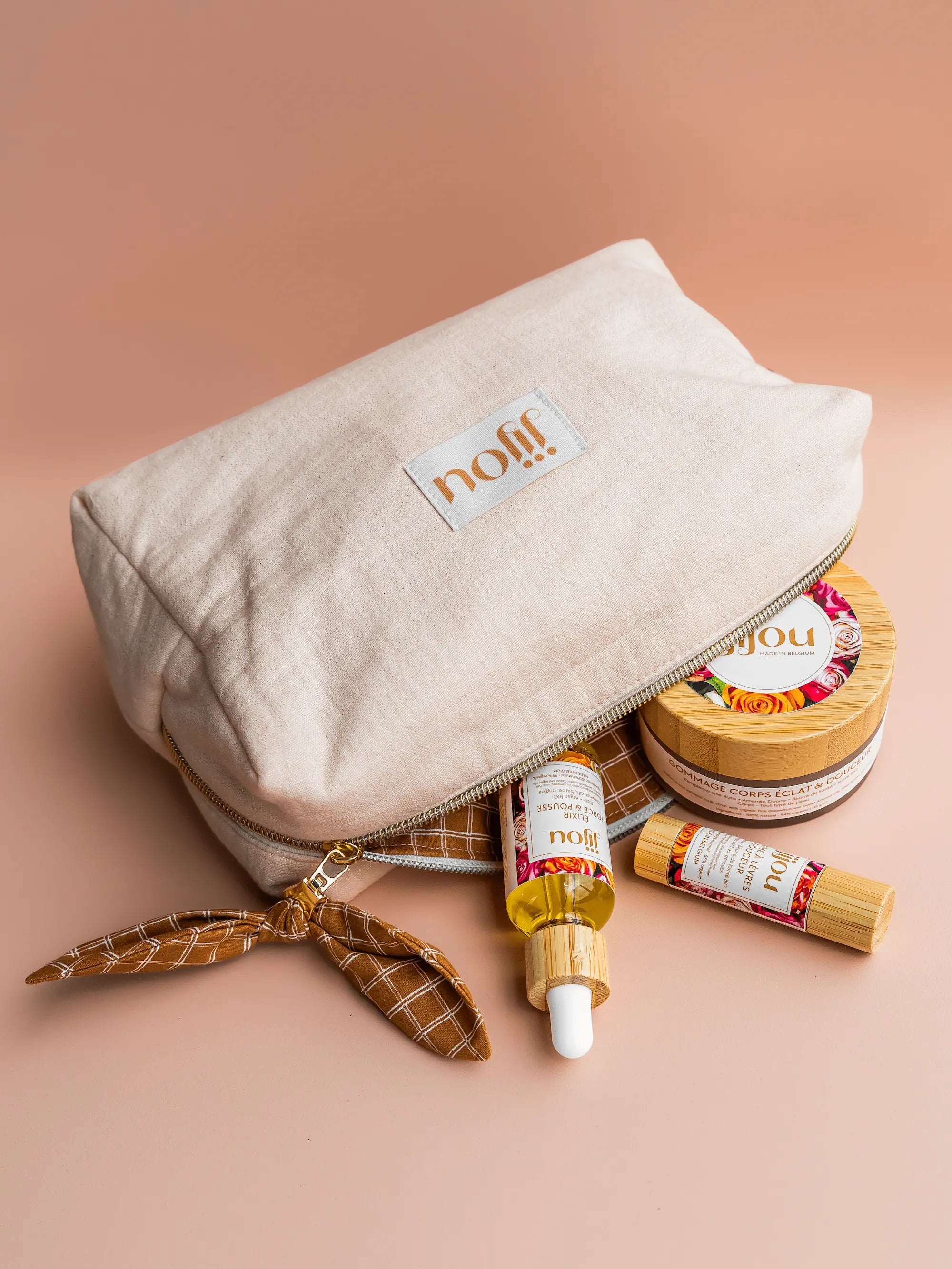Grande trousse de toilette rose pâle Jijou®