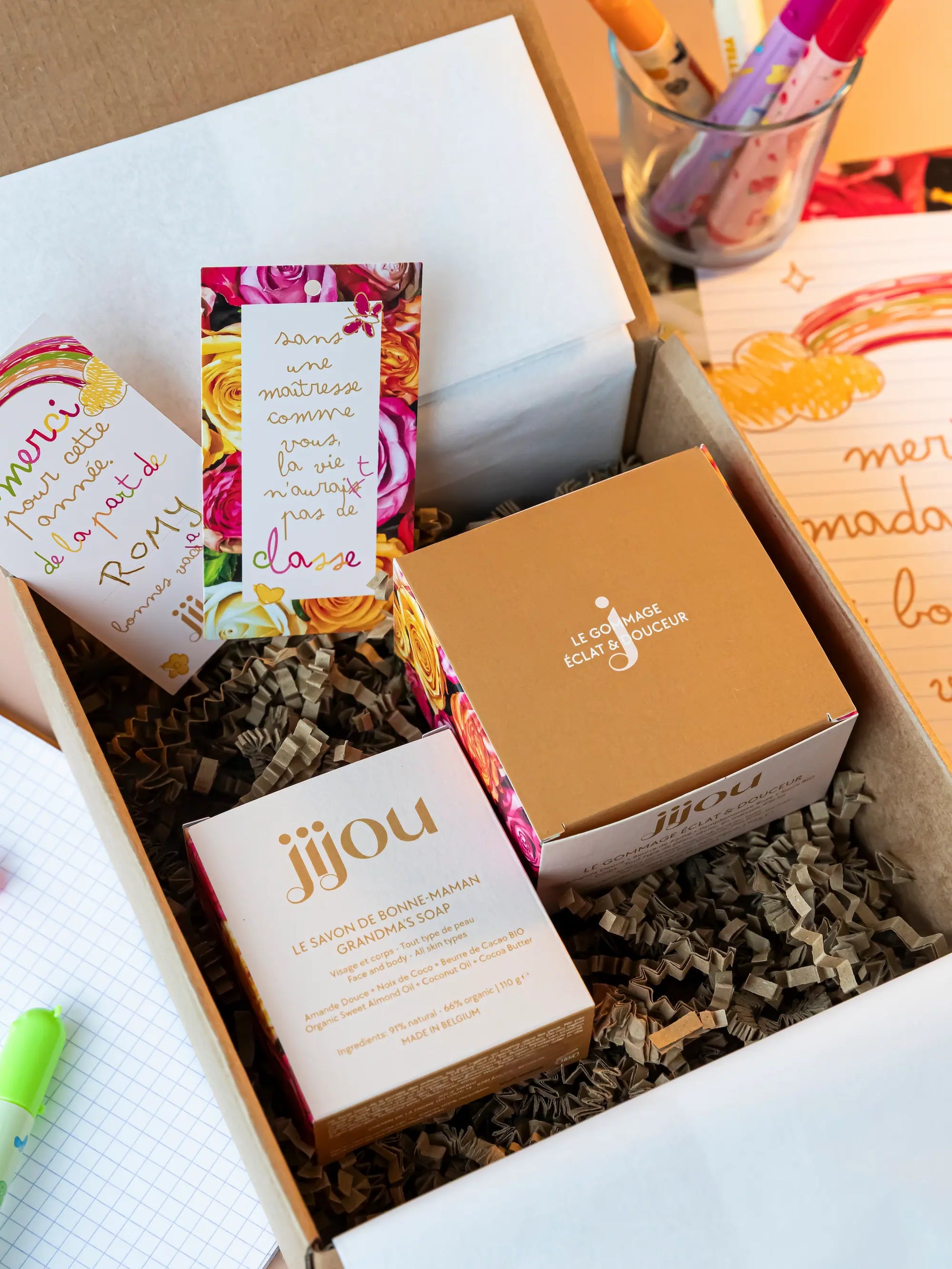 Coffret cadeau "Merci Maîtresse" (plusieurs variantes) JIJOU®