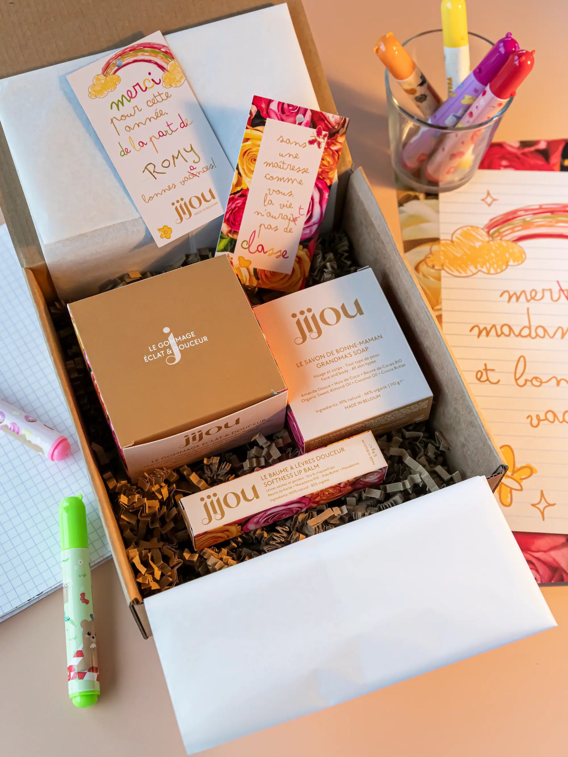 Coffret cadeau "Merci Maîtresse" (plusieurs variantes) JIJOU®