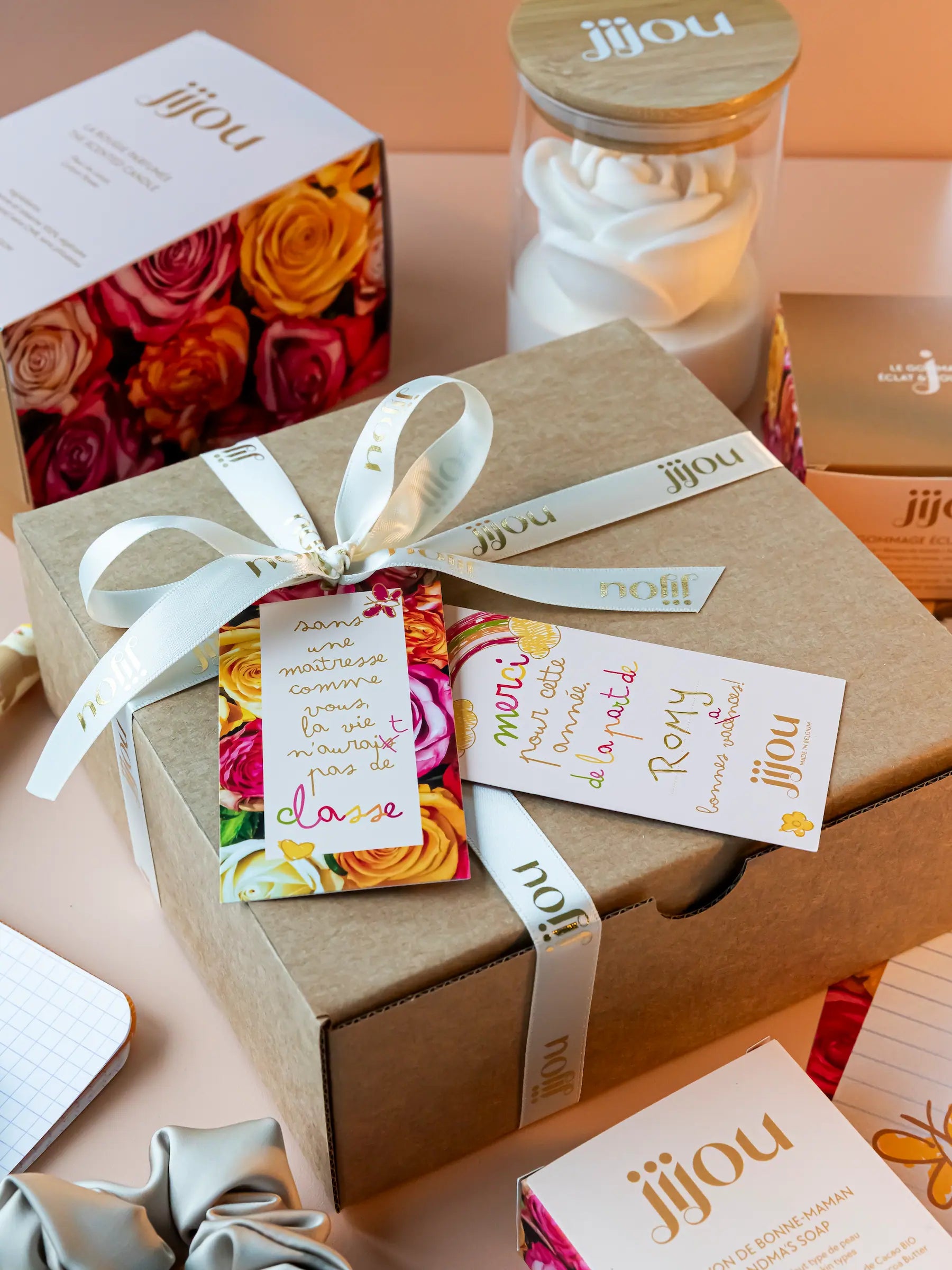 Coffret cadeau "Merci Maîtresse" (plusieurs variantes) JIJOU®
