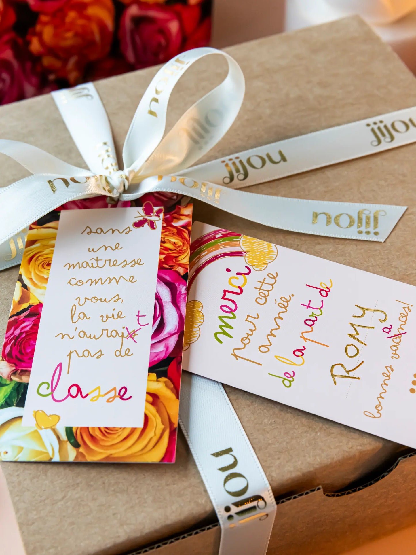 Coffret cadeau "Merci Maîtresse" (plusieurs variantes) JIJOU®