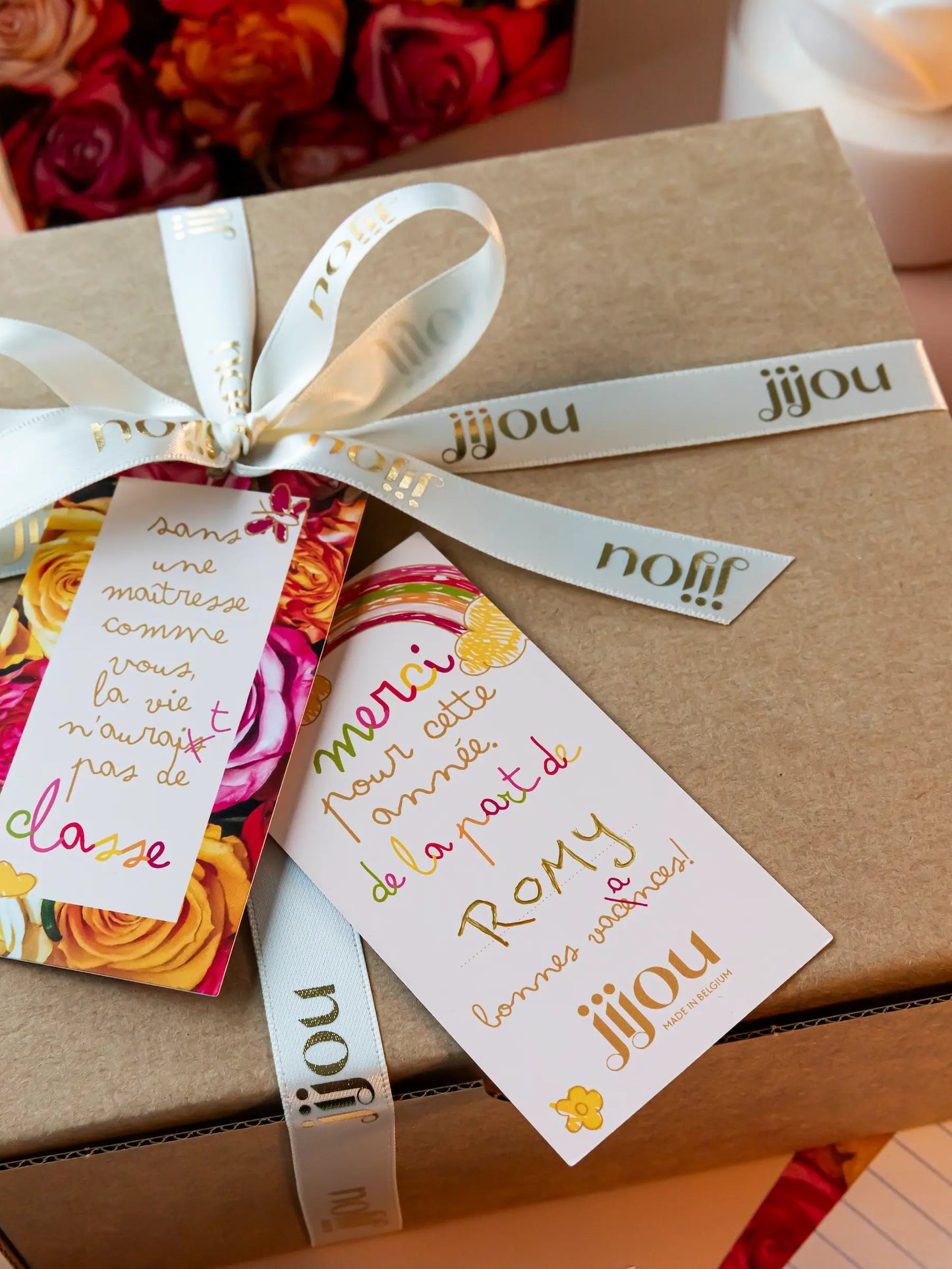 Coffret cadeau "Merci Maîtresse" (plusieurs variantes) JIJOU®