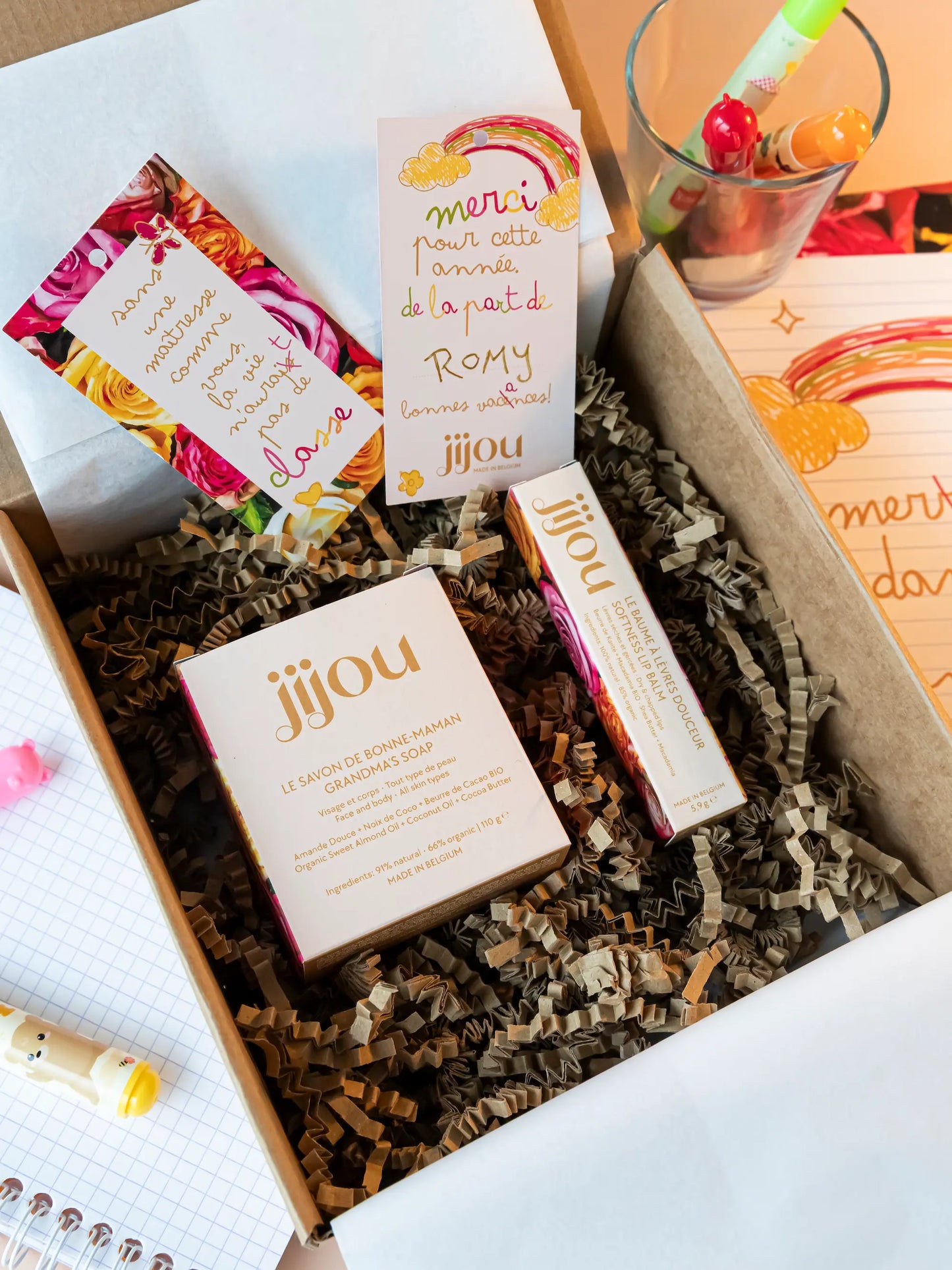 Coffret cadeau "Merci Maîtresse" (plusieurs variantes) JIJOU®