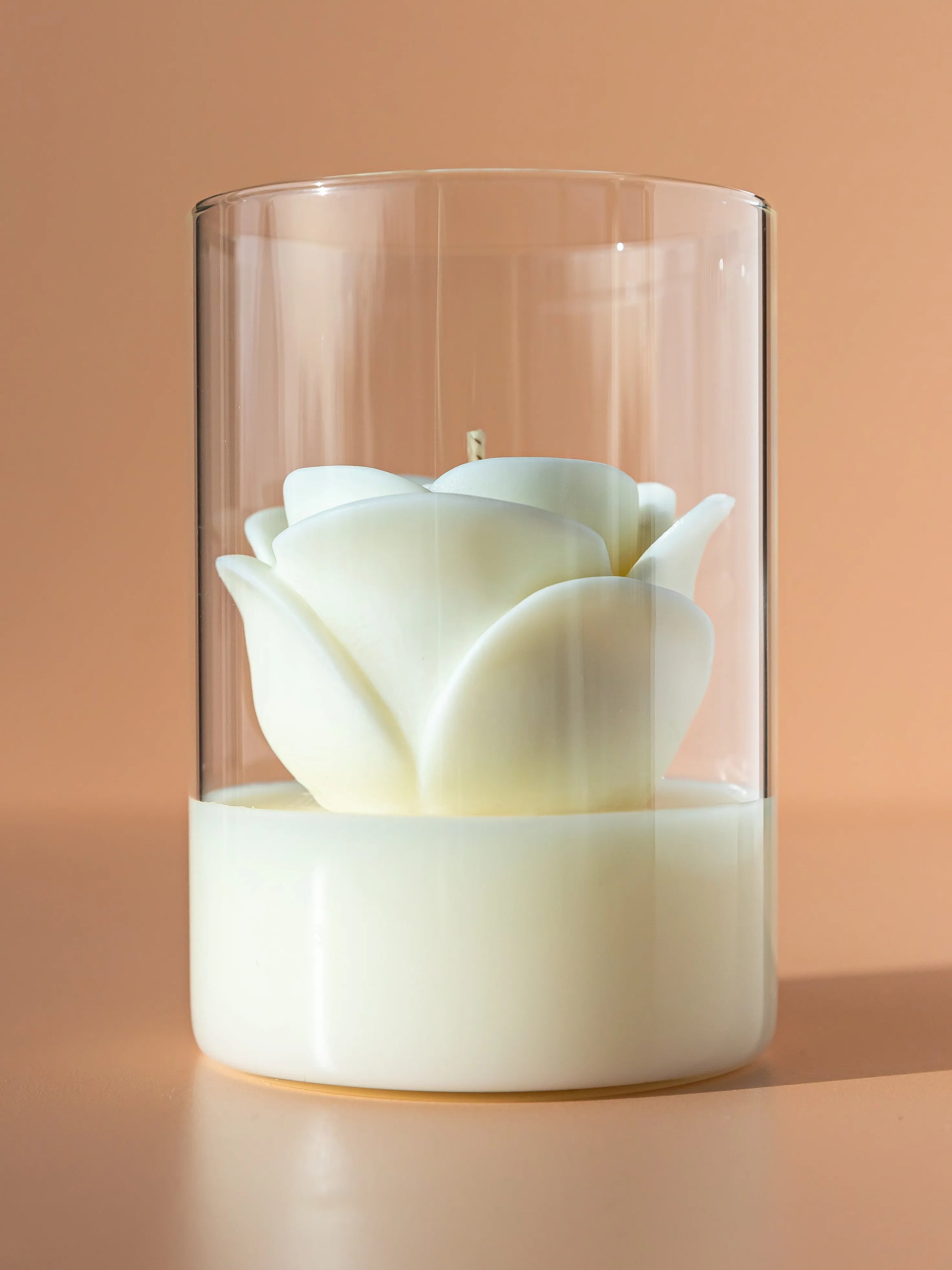 Bougie Parfumée • Fleur de Coton • en forme de rose (grand format) JIJOU®