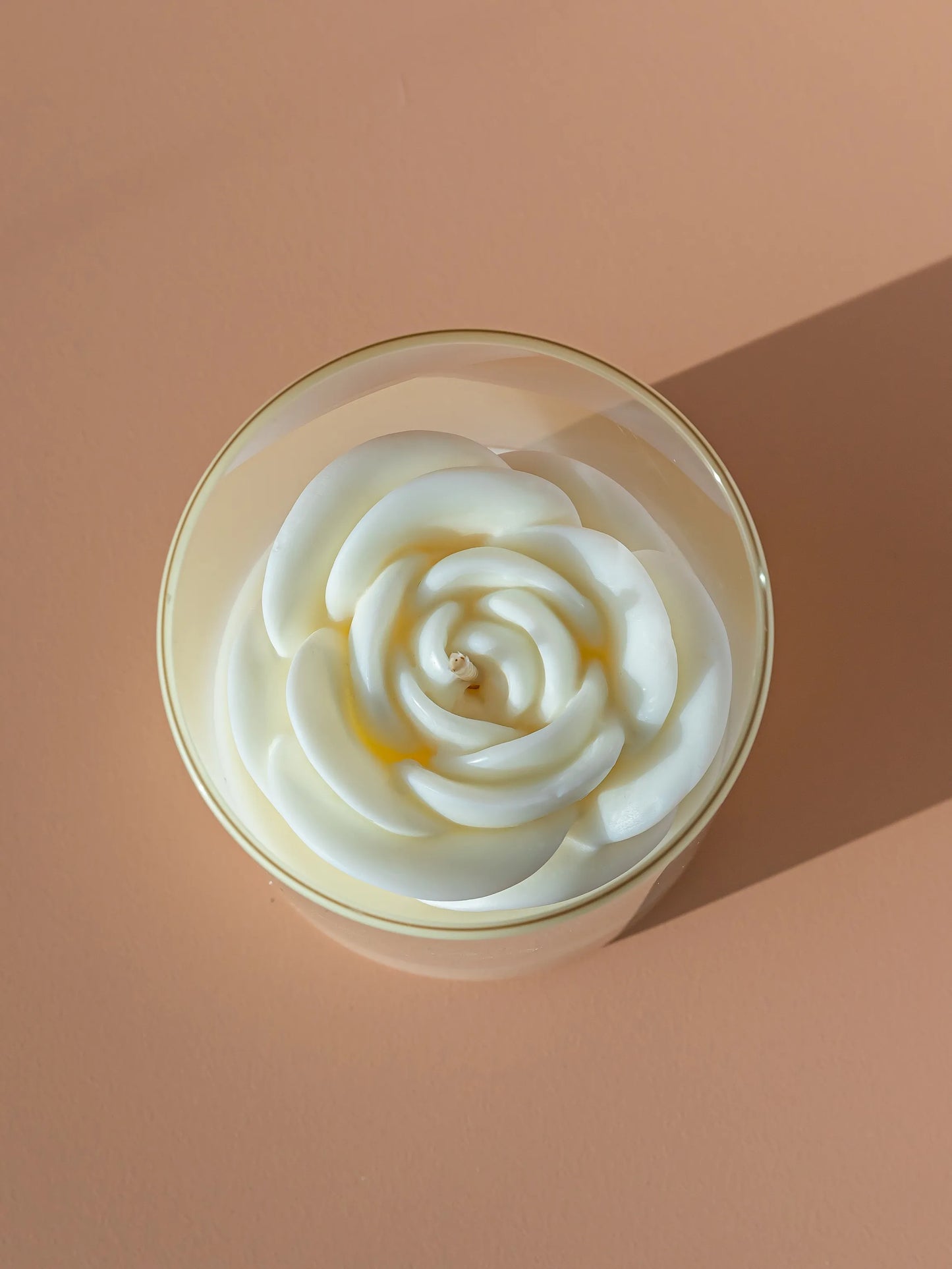 Bougie Parfumée • Fleur de Coton • en forme de rose (grand format) JIJOU®