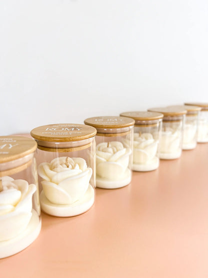 Bougie Parfumée • Fleur de Coton • à personnaliser (mini format) JIJOU®