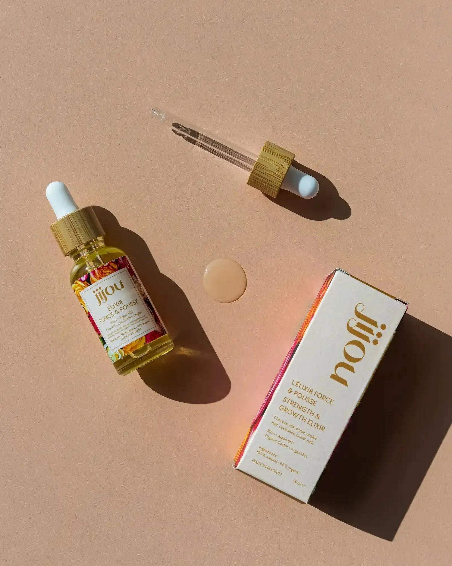 Élixir Force & Pousse Apporte douceur et brillance, fortifiant accélérateur de pousse cheveux - JIJOU juliette. Natural Cosmetics - Pousse cheveux, cils, barbe, ongles, sourcils - Perte cheveux, ongles cassants