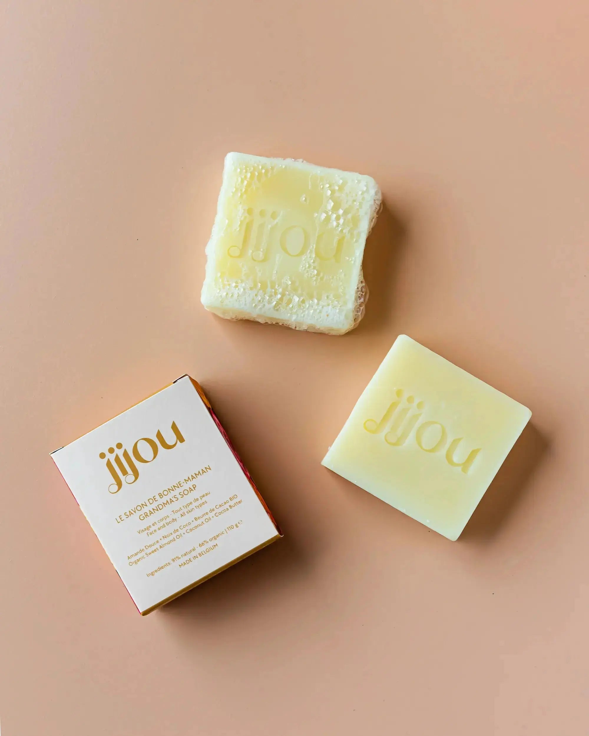 Savon bio naturel | Savon de Bonne-Maman JIJOU juliette. Natural Cosmetics : nettoyant visage corps saponifié à froid | Cosmétiques bio naturels Belgique Luxembourg France