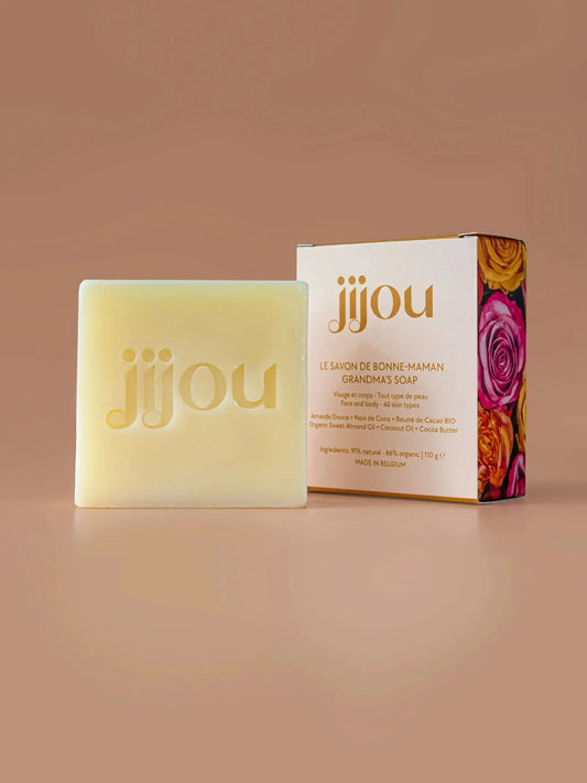 Savon bio naturel | Savon de Bonne-Maman JIJOU : nettoyant visage corps saponifié à froid | Cosmétiques bio naturels Belgique Luxembourg France