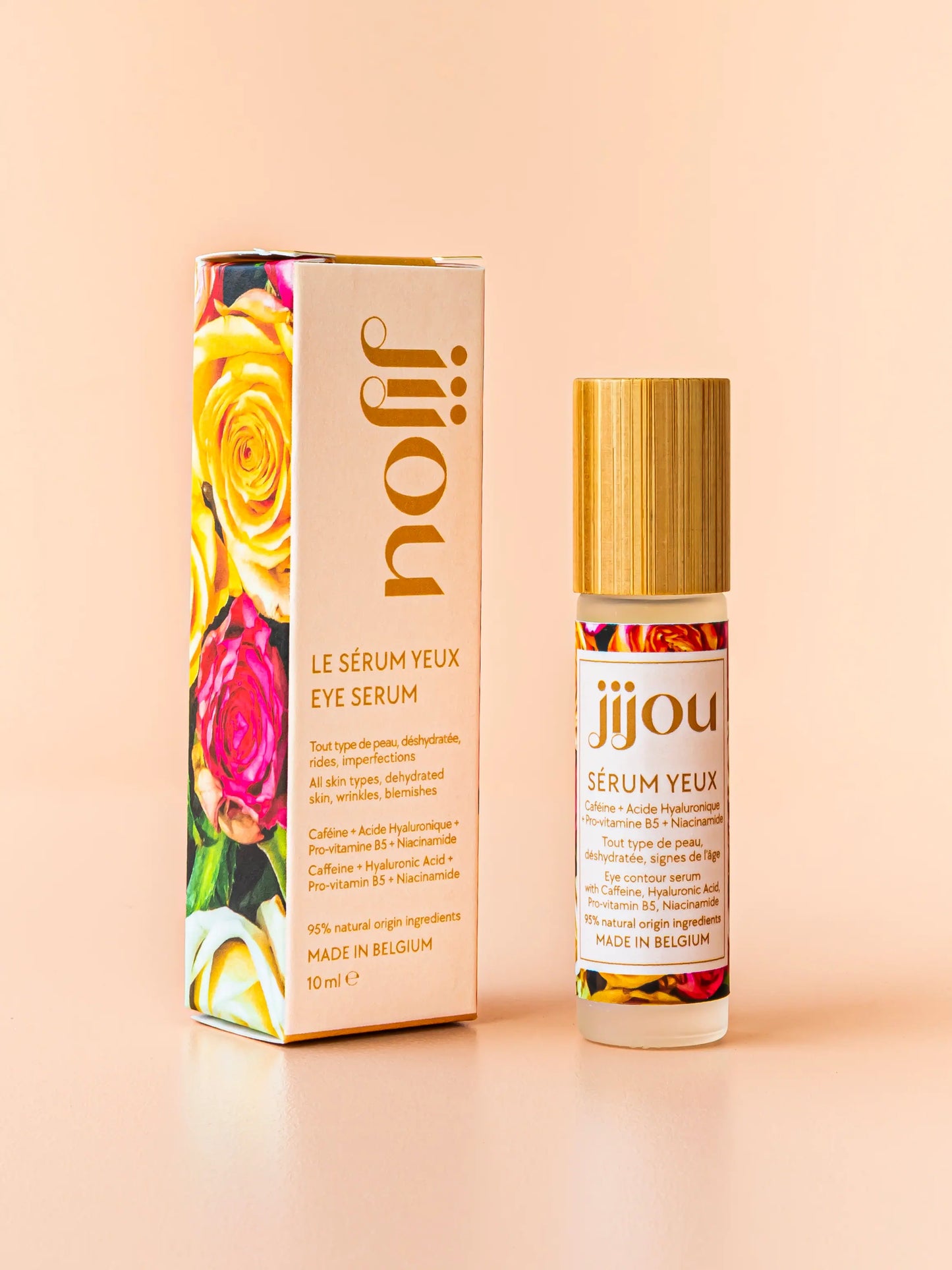 Sérum Yeux à la Cafféine, Acide Hyaluronique, Niacinamide et Panthenol (Pro-vitamine B5) JIJOU®