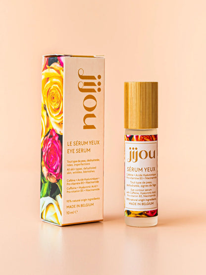Sérum Yeux à la Cafféine, Acide Hyaluronique, Niacinamide et Panthenol (Pro-vitamine B5) JIJOU®