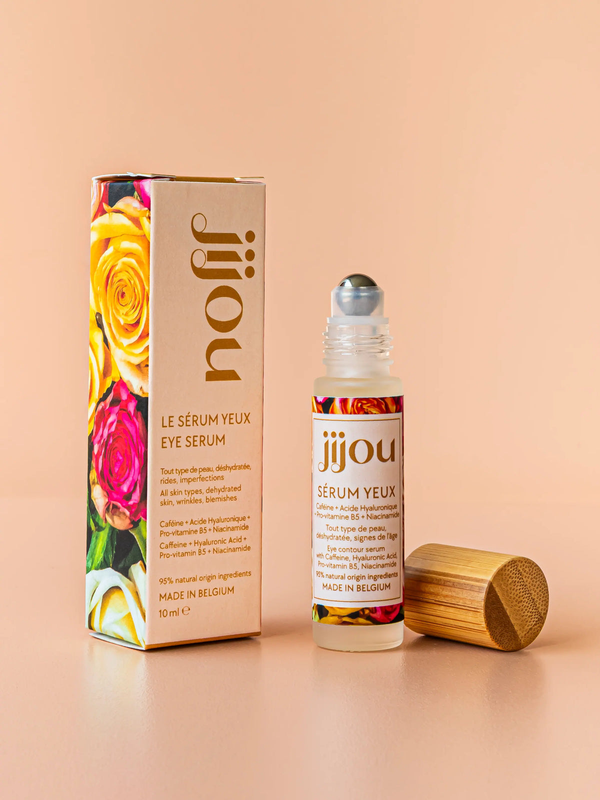 Sérum Yeux à la Cafféine, Acide Hyaluronique, Niacinamide et Panthenol (Pro-vitamine B5) JIJOU®