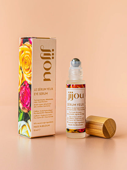 Sérum Yeux à la Cafféine, Acide Hyaluronique, Niacinamide et Panthenol (Pro-vitamine B5) JIJOU®