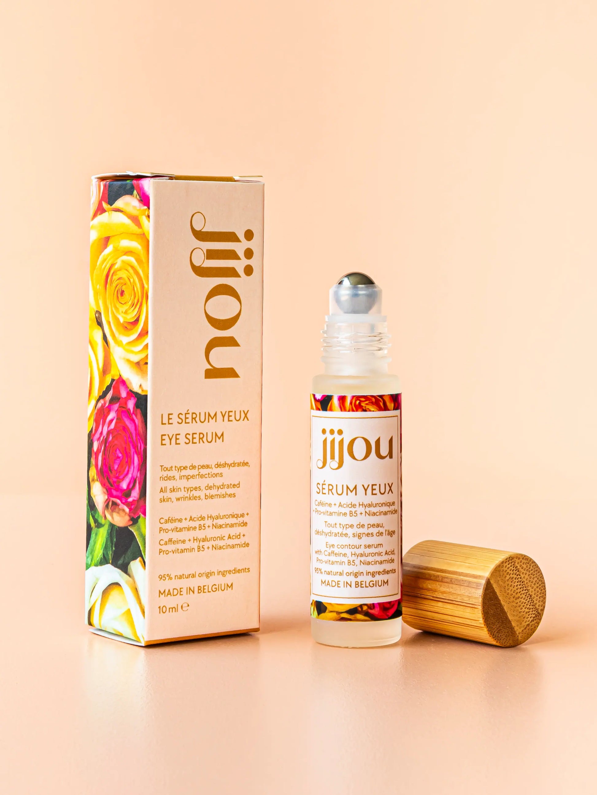 Sérum Yeux à la Cafféine, Acide Hyaluronique, Niacinamide et Panthenol (Pro-vitamine B5) JIJOU®